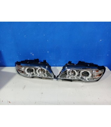GF FAROS XENON BMW SERIE 3 E46 2 PUERTAS 03-06 OJOS ANGEL CCFL FONDO CROMADO R008062C2