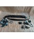 LK DIFUSOR MERCEDES CLASE A V177 18- A45 LOOK AMG NEGRO BRILLO + COLAS ESCAPE C010549C1