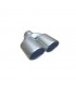 HG COLA ESCAPE DOBLE OVALADA ACERO INOX E000229C2