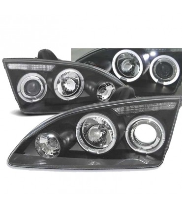 AZ FAROS FORD FOCUS 04-08 OJOS ANGEL FONDO NEGRO R145617C1