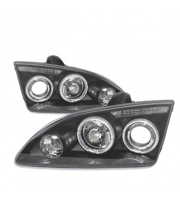 AZ FAROS FORD FOCUS 04-08 OJOS ANGEL FONDO NEGRO R145617C1