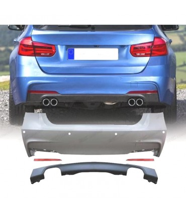 CX PARAGOLPES TRASERO BMW F30 F35 12-19 LOOK M TECH PDC SALIDA DOBLE C014066C1