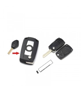 AZ CARCASA LLAVE BMW CUADRADA ESPADIN LISO + CHIP R147278C1