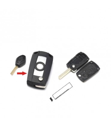AZ CARCASA LLAVE BMW CUADRADA ESPADIN LISO + CHIP R147278C1