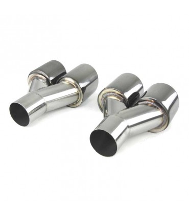BY COLA IZQ ESCAPE UNIVERSAL 4 x 89MM ACERO INOX NEGRO AHUMADO E010307C2