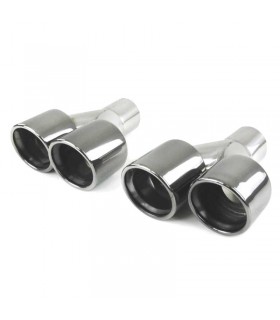 BY COLA IZQ ESCAPE UNIVERSAL 4 x 89MM ACERO INOX NEGRO AHUMADO E010307C2
