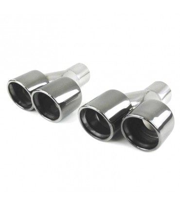 BY COLA IZQ ESCAPE UNIVERSAL 4 x 89MM ACERO INOX NEGRO AHUMADO E010307C2