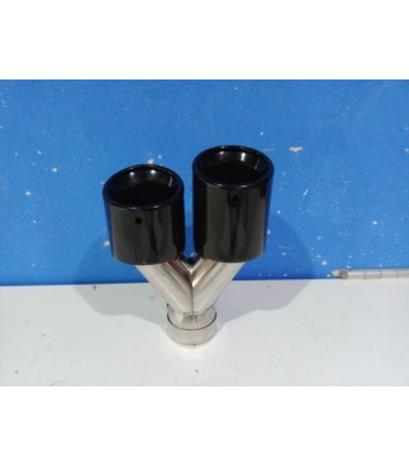 BY COLA IZQ ESCAPE UNIVERSAL 4 x 89MM ACERO INOX NEGRO AHUMADO E010307C2