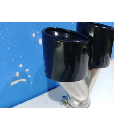 BY COLA IZQ ESCAPE UNIVERSAL 4 x 89MM ACERO INOX NEGRO AHUMADO E010307C2