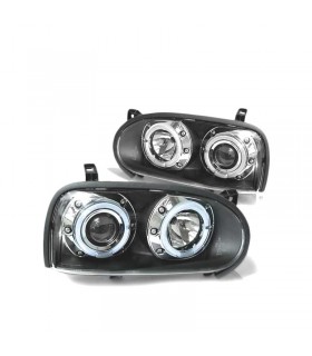 UF FARO DCH VOLKSWAGEN VW GOLF 3 91-97 OJOS ANGEL NEGROS R011528C1