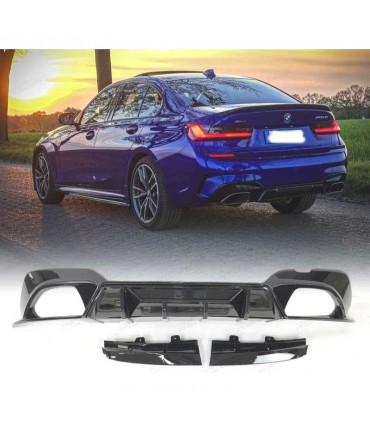 DW DIFUSOR BMW G20 G21 19-22 LOOK COMPETITION NEGRO BRILLO C011710C1
