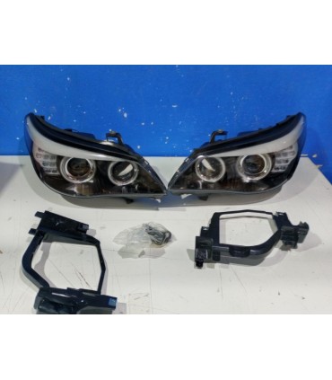 IH FAROS XENON BMW SERIE 5 E60 05-07 OJOS ANGEL CCFL FONDO NEGRO R145032C2