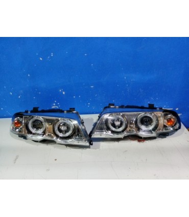 ML FAROS BMW SERIE 3 E46 98-01 OJOS ANGEL FONDO CROMO R145700C1