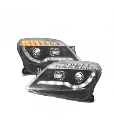 FAROS OPEL ASTRA H 04-09 LUZ DIURNA + INTERMITENTE LED FONDO NEGRO R148413C1