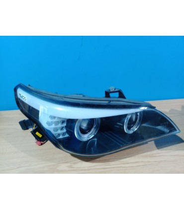 XC FAROS XENON BMW E60 E61 07-10 OJOS ANGEL NEGRO CLARO R026021C4