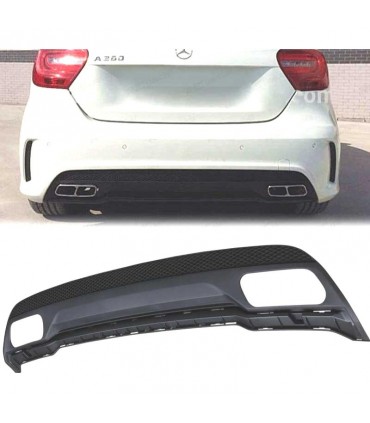 DIFUSOR MERCEDES CLASE A W176 12-18 LOOK AMG A45 DOBLE SALIDA R146017C1