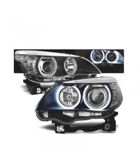 DW FAROS OJOS ANGEL BMW E60 E61 03-07 CCFL NEGROS R011319C1