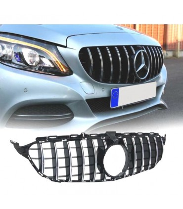 RI PARRILLA MERCEDES W205 14-18 LOOK AMG GT CROMO NEGRO R010734C1