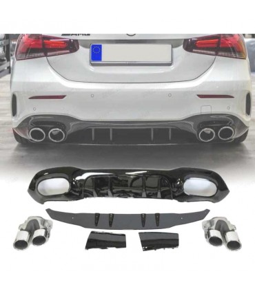 LK DIFUSOR MERCEDES CLASE A V177 AMG 18- SEDAN LOOK A45 C012018C2