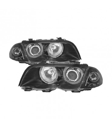 FAROS BMW SERIE 3 E46 98-01 OJOS ANGEL NEGROS R011321C2