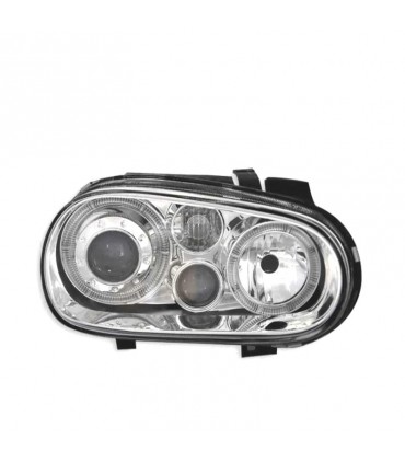 FAROS VOLKSWAGEN VW GOLF MK4 97-03 LOOK R32 OJOS ANGEL FONDO CROMO R145299C3