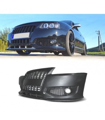 DW PARAGOLPES DELANTERO AUDI A3 8L 96-03 LOOK S LINE + PARRILLA NEGRA C002067C2
