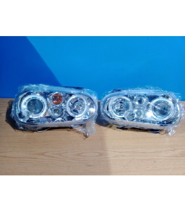 AZ FAROS PARA VOLKSWAGEN VW GOLF 4 97-03 OJOS ANGEL CROMO R012802C2