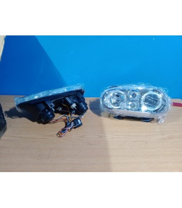 AZ FAROS PARA VOLKSWAGEN VW GOLF 4 97-03 OJOS ANGEL CROMO R012802C2