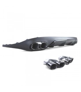DW DIFUSOR MERCEDES CLASE E C238 16- LOOK AMG E53 + COLAS ESCAPE NEGRO C010844C1