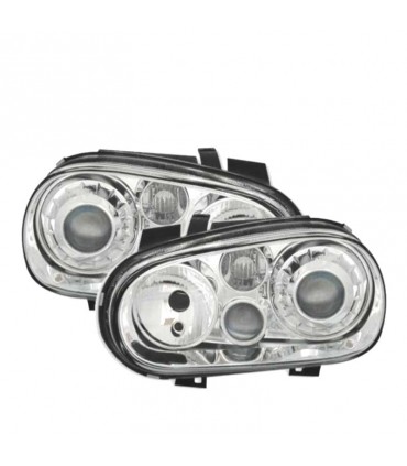 AZ FAROS PARA VOLKSWAGEN VW GOLF MK4 97-03 LOOK R32 FONDO CROMO R145297C4