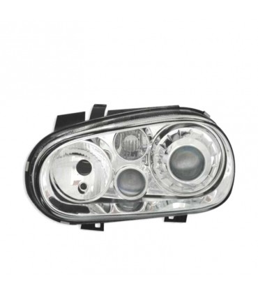 AZ FAROS PARA VOLKSWAGEN VW GOLF MK4 97-03 LOOK R32 FONDO CROMO R145297C4