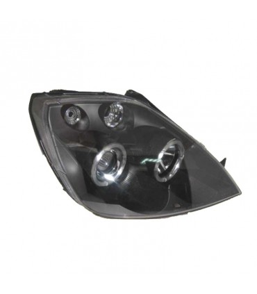 ML FAROS PARA FORD FIESTA 02-08 OJOS ANGEL FONDO NEGRO R145588C2