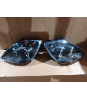 ML FAROS PARA FORD FIESTA 02-08 OJOS ANGEL FONDO NEGRO R145588C2