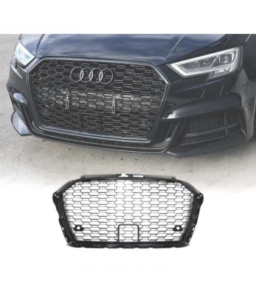 RI PARRILLA AUDI A3 8V 16-19 PDC LOOK RS3 NEGRO BRILLO C011783C1