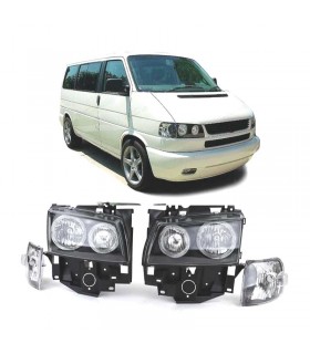 DW FAROS VOLKSWAGEN VW T4 CARAVELLE MULTIVAN 97-03 OJOS DE ANGEL FONDO NEGRO R145013C2