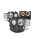 DW FAROS VOLKSWAGEN VW T4 CARAVELLE MULTIVAN 97-03 OJOS DE ANGEL FONDO NEGRO R145013C2
