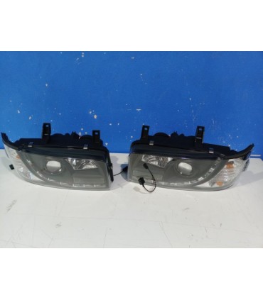 FAROS VOLKSWAGEN VW T4 TRANSPORTER 90-03 LUZ DIURNA LED FONDO NEGRO R145490C1