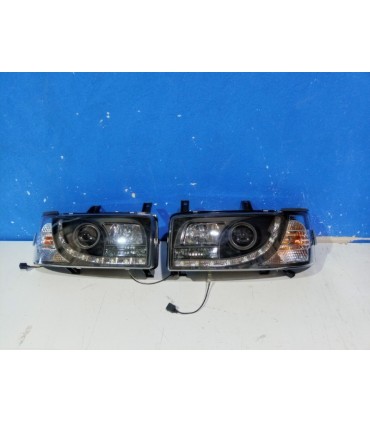 FAROS VOLKSWAGEN VW T4 TRANSPORTER 90-03 LUZ DIURNA LED FONDO NEGRO R145490C1