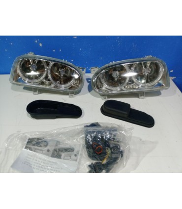 FAROS VOLKSWAGEN VW GOLF MK3 91-97 OJOS ANGEL FONDO CROMO H7 H7 R147458C3