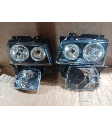 DW FAROS VOLKSWAGEN VW T4 CARAVELLE MULTIVAN 97-03 OJOS DE ANGEL FONDO NEGRO R145013C2