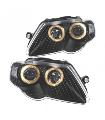 DW FAROS VOLKSWAGEN VW PASSAT 3C 05-10 OJOS ANGEL FONDO NEGRO R145391C1