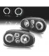 AZ FAROS VOLKSWAGEN VW GOLF IV MK4 97-03 OJOS ANGEL LED LOOK R32 FONDO NEGRO R020013C7