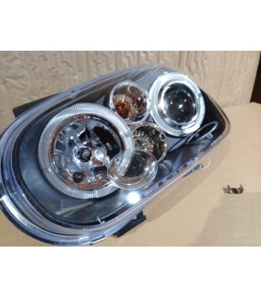 AZ FAROS VOLKSWAGEN VW GOLF IV MK4 97-03 OJOS ANGEL LED LOOK R32 FONDO NEGRO R020013C7