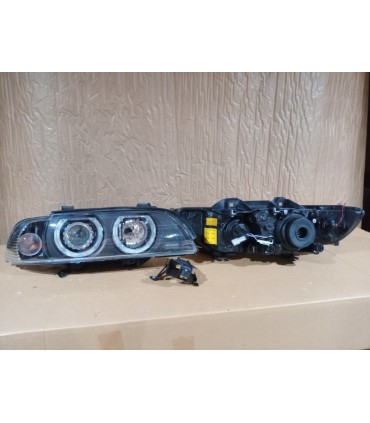 PK FAROS BMW E39 00-03 XENON OJOS ANGEL FONDO NEGRO R145875C1