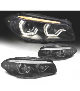CX FAROS BMW F10 F11 10-13 XENON AFS OJOS ANGEL 3D LED DRL DINAMICOS NEGROS R020061C1