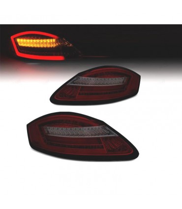 AZ PILOTOS PARA PORSCHE BOXSTER 987 CAYMAN 987C LIGHT BAR DINAMIC ROJO AHUMADO R148319C2