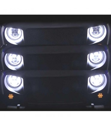 CX FAROS PARA JEEP WRANGLER 96-18 OJOS ANGEL LED NEGRO R016095C1