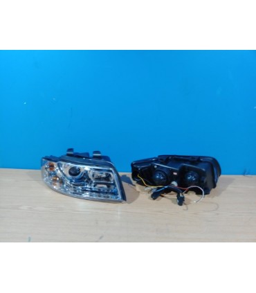 DW FAROS AUDI A4 B6 00-04 LUZ DIURNA LED FONDO CROMO R145363C1