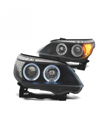 DW FAROS BMW E60 E61 03-07 LED OJOS ANGEL NEGROS R011333C3
