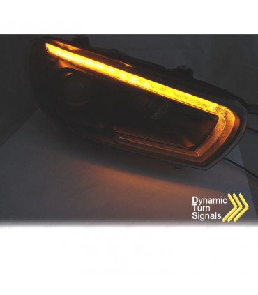 DW FAROS XENON PARA VOLKSWAGEN VW SCIROCCO 08-14 LED NEGROS R017692C1